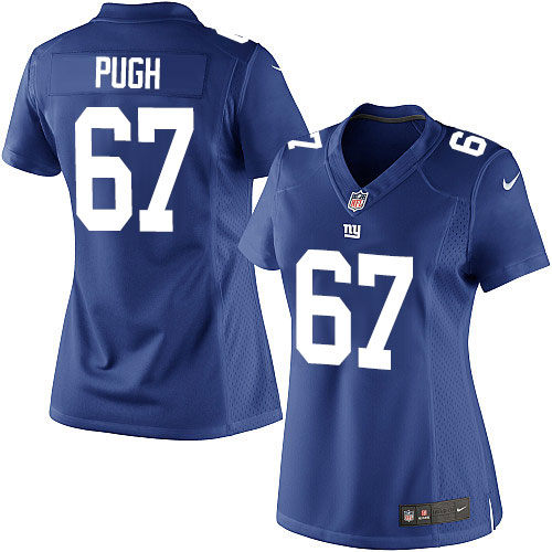 Women's Limited Justin Pugh Nike Jersey Royal Blue Home - #67 NFL New York Giants